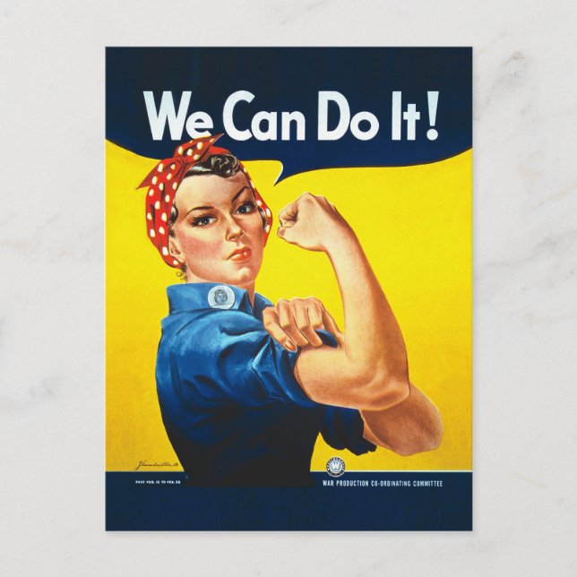 Cartão Postal Rosie the Riveter - "Nós podemos fazer isso!" (Frente)
