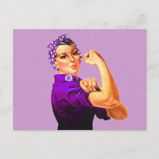 Cartão Postal Rosie The Riveter - Roxo