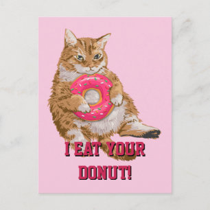 Cartão Postal Rosquinha de Fosco para alimentação de gatos gor