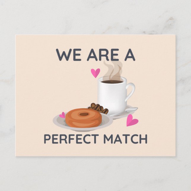 Cartão Postal Rosquinha Ilustrada Rosa Claro (Frente)