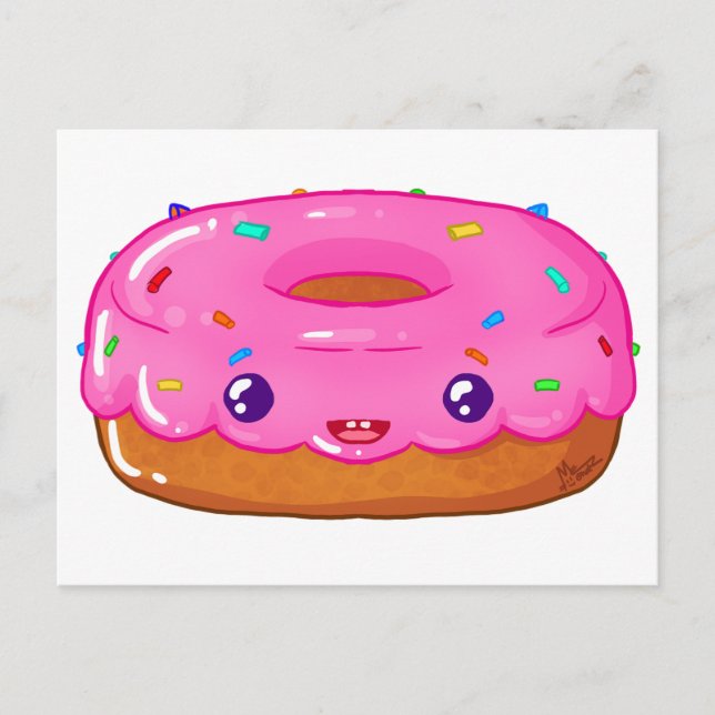 Cartão Postal rosquinha kawaii (Frente)
