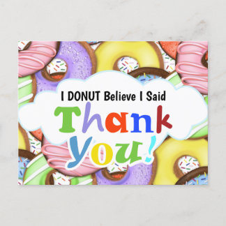 Cartão Postal Rosquinhas Coloridas Divertidas Obrigado