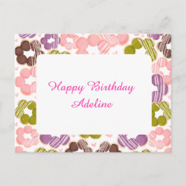 Cartão Postal Rosquinhas De Morango, Matcha, Chocolate E Ube Moc