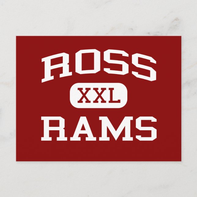 Cartão Postal Ross - Rams - Segundo grau Ross - Hamilton Ohio (Frente)