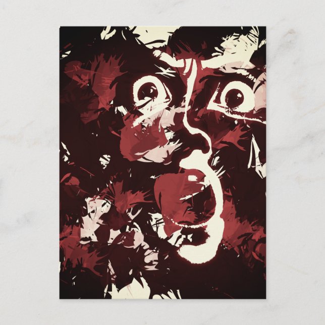 Cartão Postal rosto assustador (Frente)