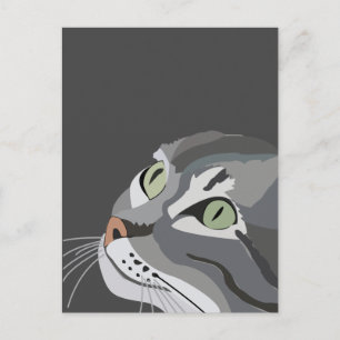 Cartão Postal Rosto de Gato