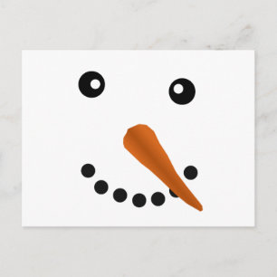 CARTÃO POSTAL ROSTO DE SNOWMAN