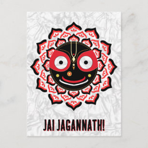 Cartão Postal Rosto do Senhor Jagannath Chakra Divindade Hindu
