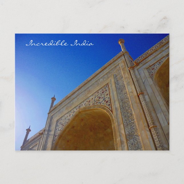 Cartão Postal rosto do taj mahal (Frente)
