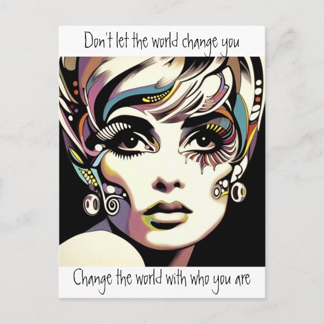 Cartão Postal Rosto e Cota dos anos 60 (Frente)