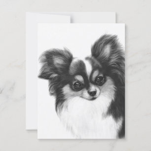 Cartão Postal Rosto Expressivo de Chihuahua - Obra de Arte Pinta