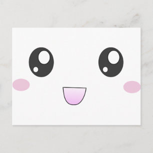 Cartão Postal rosto feliz Kawaii