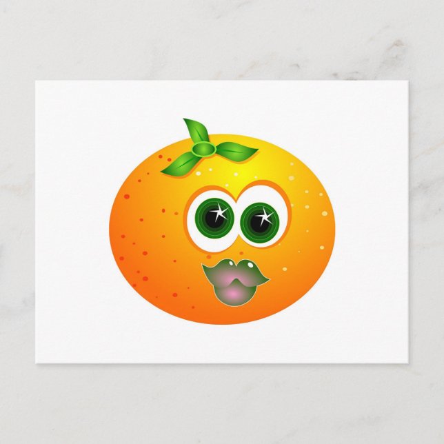 Cartão Postal Rosto Laranja (Frente)