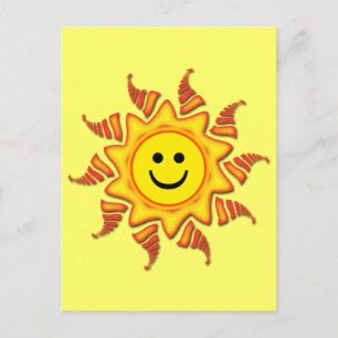 CARTÃO POSTAL ROSTO SOL