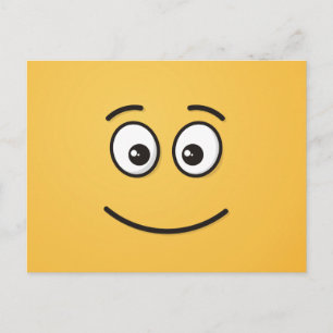 Cartão Postal Rosto sorridente com olhos abertos