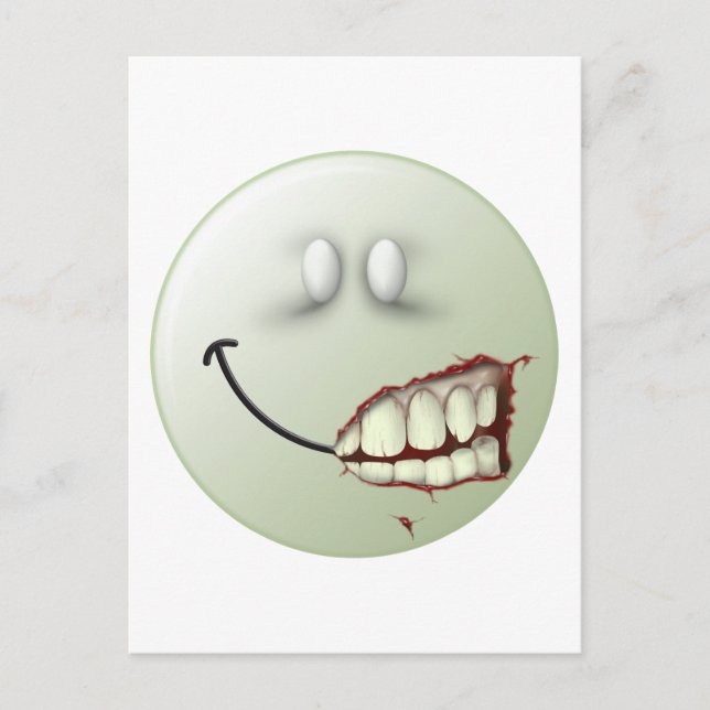 Cartão Postal Rosto Zombie (Frente)