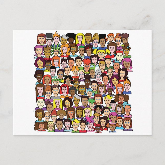 Cartão Postal Rostos Bonitos (Frente)