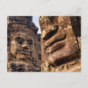 Cartão Postal Rostos de pedra em Bayon