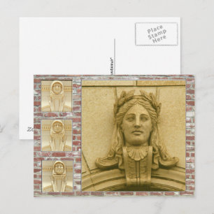 Cartão postal – Rostos em Edifícios