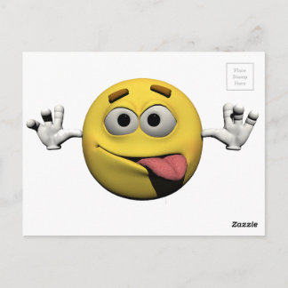 Cartão Postal Rostos engraçados amarelos emoticados ou
