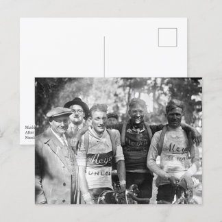 Cartão Postal Rostos Lamacentos Tour de France 1928 Depois da Et