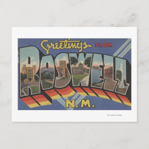 Cartão Postal Roswell, Novo México - Cenas com Letras Grandes