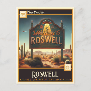 Cartão Postal Roswell, Novo México Vintage