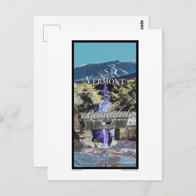 Cartão Postal Rota 100, Vermont (Frente/Verso)