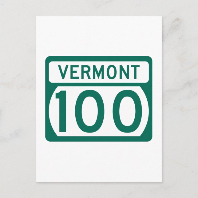Cartão Postal Rota 100, Vermont, EUA (Frente)