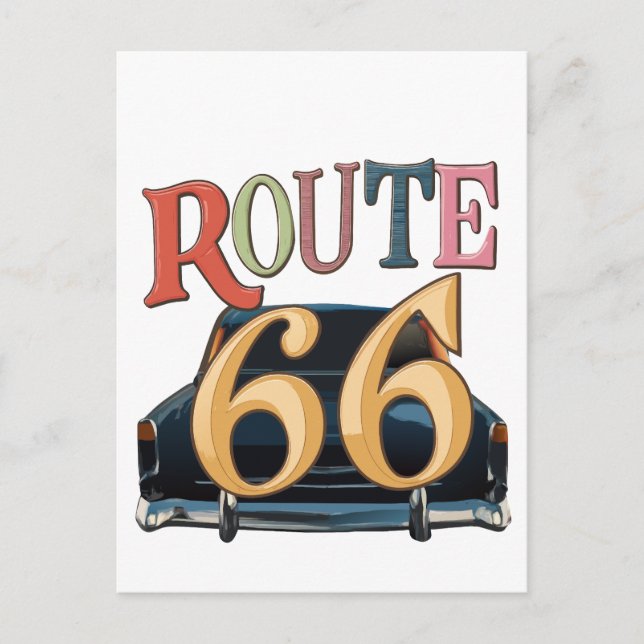 Cartão Postal rota 66-EUA  (Frente)