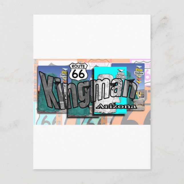 Cartão Postal Rota de Arizona Kingman 66 (Frente)