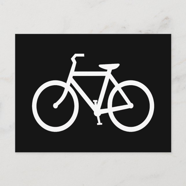 Cartão Postal Rota de Bicicleta Branca (Frente)