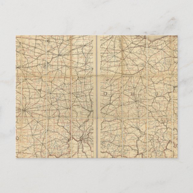 Cartão Postal Rota Postal de Ohio (Frente)