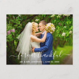 Cartão Postal Roteiro de casamento moderno e elegante para sempr