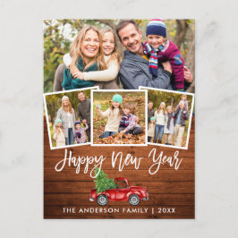 Cartão Postal Roteiro de Madeira Pincel Vermelho Caminhão Novo A