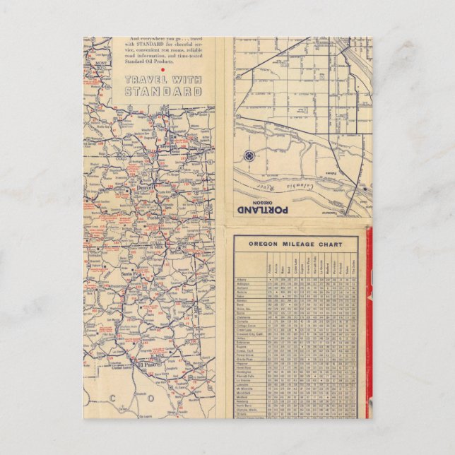 Cartão Postal Roteiro do Oregon (Frente)