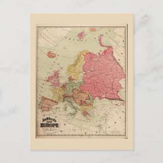 Cartão Postal Roteiro McNally da Europa (1894)