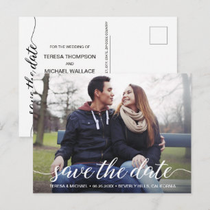 Cartão Postal Roteiro moderno de engajamento com foto personaliz