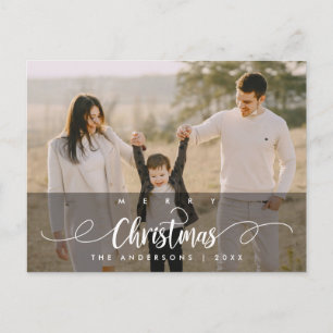Cartão Postal Roteiro Moderno, Feliz Foto da Família Natal