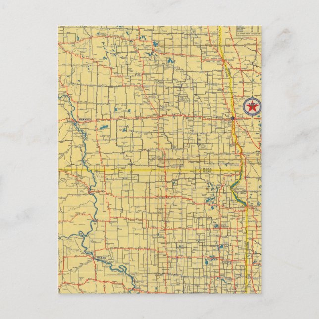 Cartão Postal Roteiro N & S Dakota (Frente)