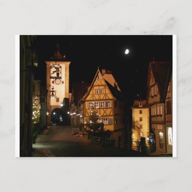 Cartão Postal Rothenburg Alemanha em Lua (Frente)