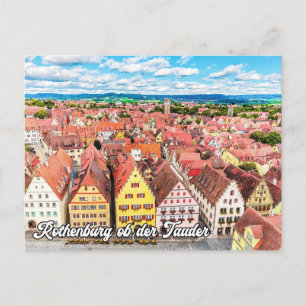 Cartão Postal Rothenburg ob der Tauber, Alemanha