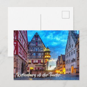 Cartão Postal Rothenburg ob der Tauber, Alemanha