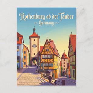 Cartão Postal Rothenburg ob der Tauber Alemanha