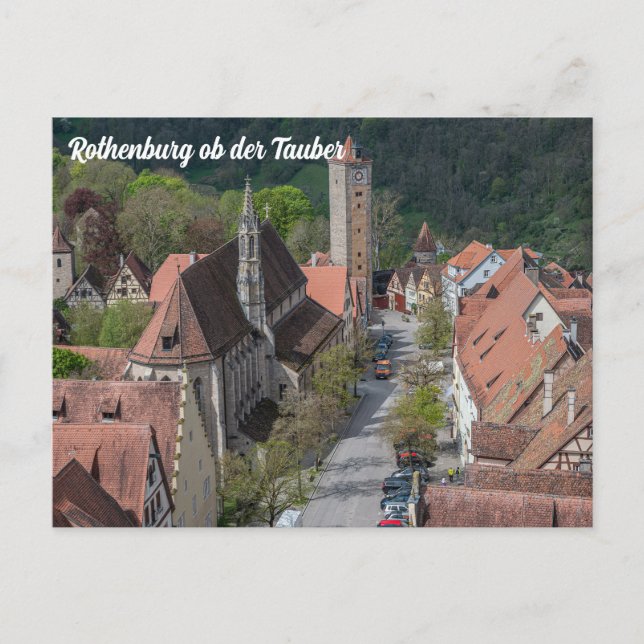 Cartão Postal Rothenburg ob der tauber — cidade antiga de cima (Frente)