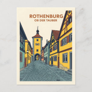 Cartão Postal Rothenburg ob der Tauber Vintage