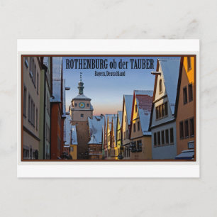 Cartão Postal Rothenburg od Tauber - Weisserturm Winter