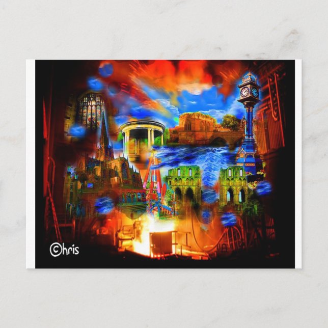 Cartão Postal Rotherham, England (Frente)