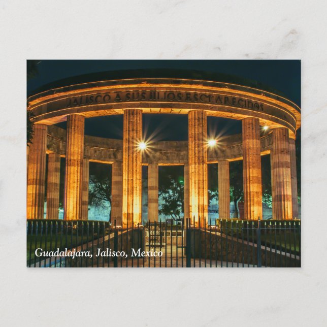 Cartão Postal Rotonda de los Jaliscienses Ilustres (Frente)