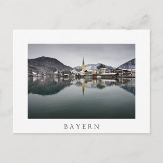 Cartão Postal Rottach-Egern no Tegernsee, Baviera no inverno
